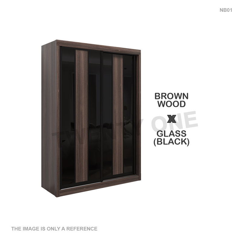 NB01 BROWNWOOOD-BLACK GLASS